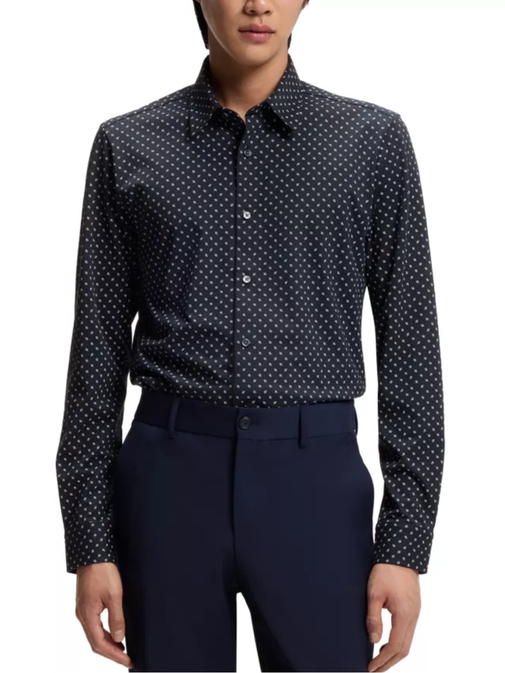 Navy Blue Design Polo Men’s Shirt 👕